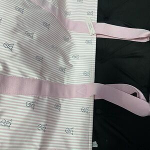 PINK Victoria's Secret Light Pink Striped Tote